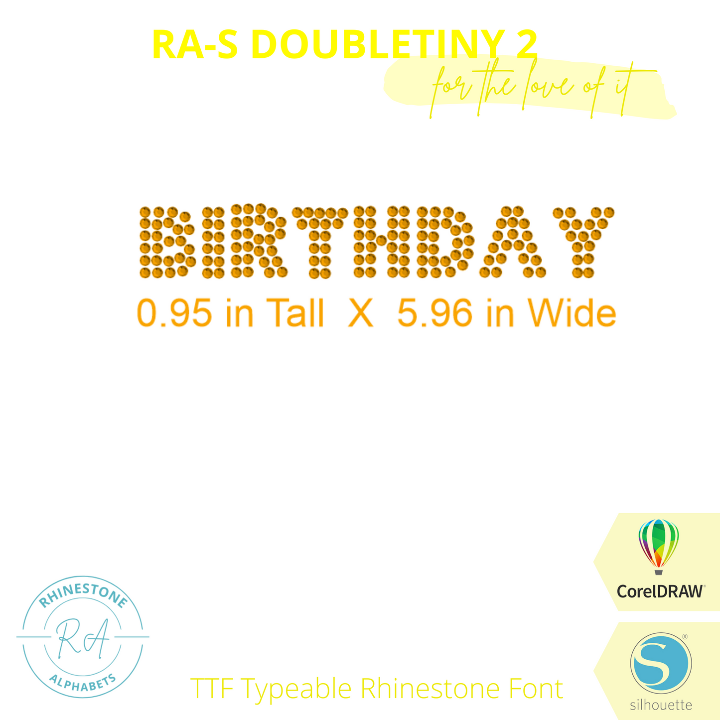 RA-S Double Tiny 2 - RhinestoneAlphabets