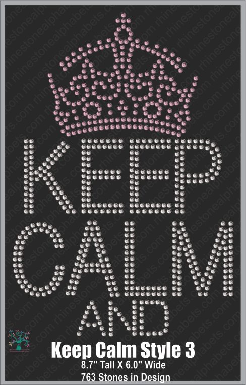 Keep Calm Style 3 ,TTF Rhinestone Fonts & Rhinestone Designs