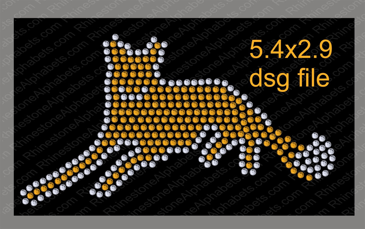 Fox 3 Mascot for .dsg file ,TTF Rhinestone Fonts & Rhinestone Designs