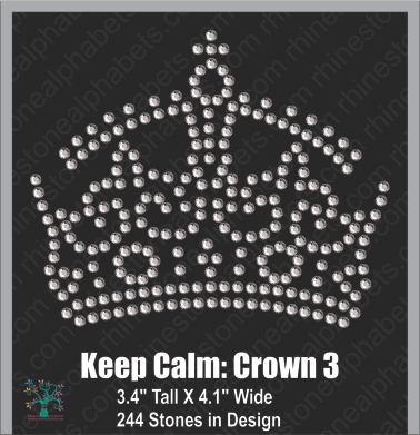 Keep Calm Crown 3 ,TTF Rhinestone Fonts & Rhinestone Designs