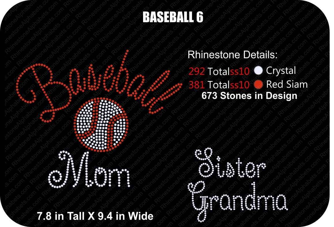 BASEBALL 6 ,TTF Rhinestone Fonts & Rhinestone Designs