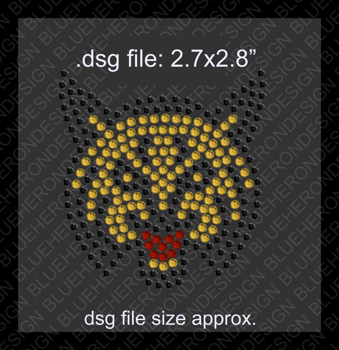Tiny Wildcat2 DSG File Rhinestone TTF Alphabets and Rhinestone Designs
