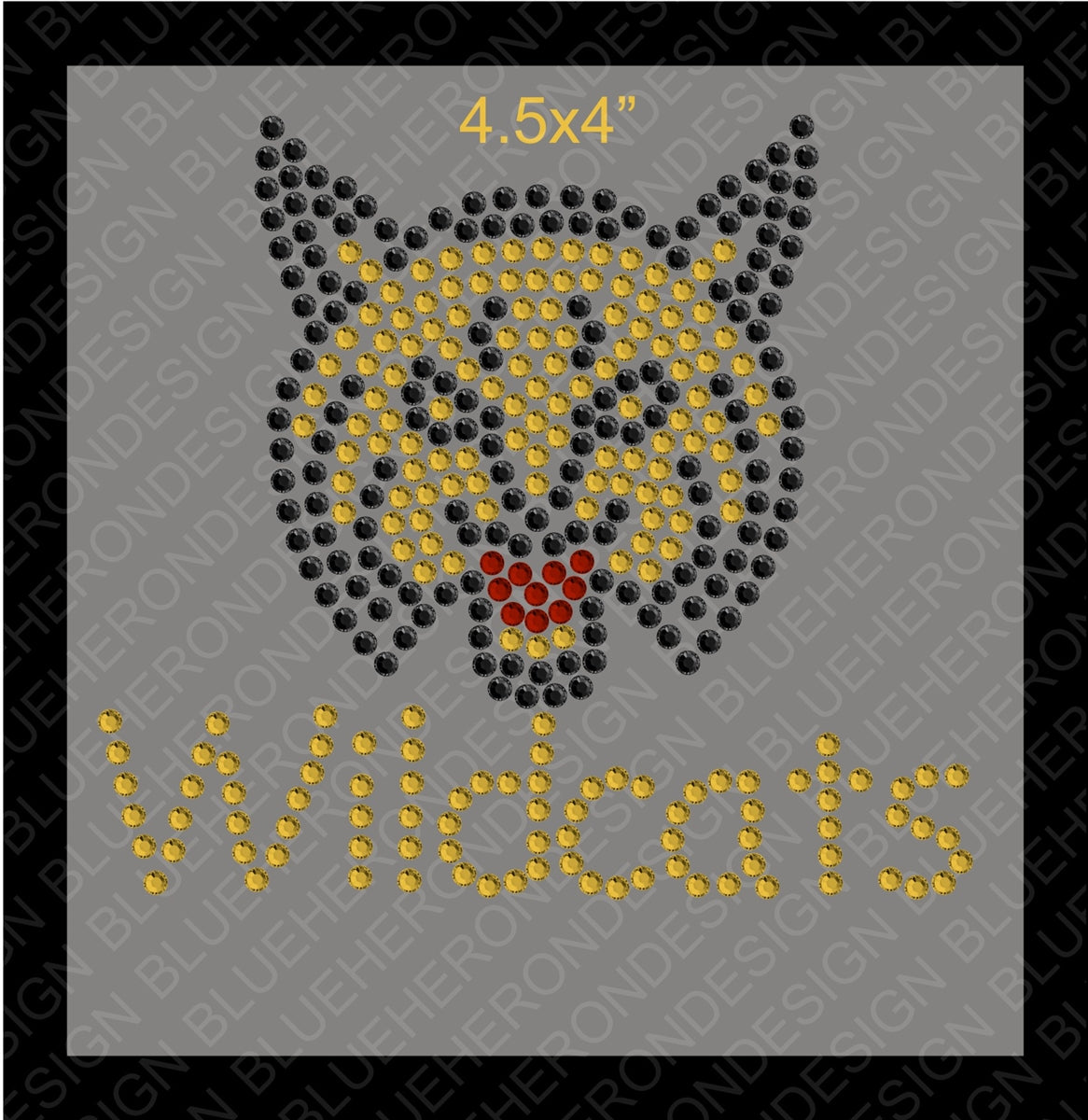 Tiny Wildcats2 Rhinestone TTF  Alphabets and Rhinestone Designs