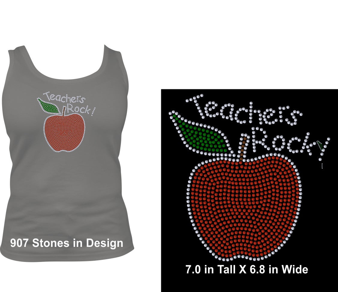 Apples For Teachers ,TTF Rhinestone Fonts & Rhinestone Designs