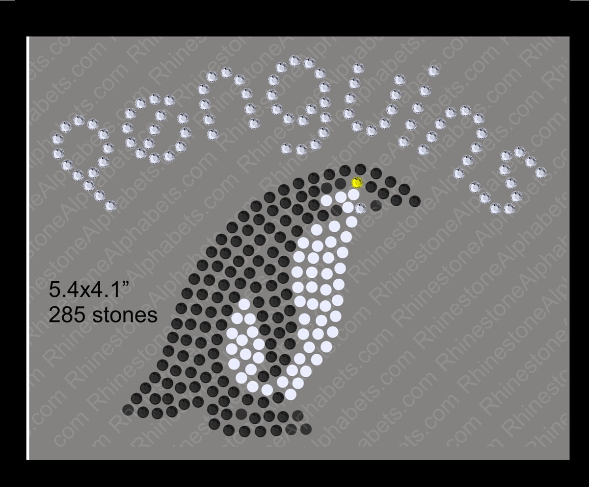 Tiny Penguins ,TTF Rhinestone Fonts & Rhinestone Designs