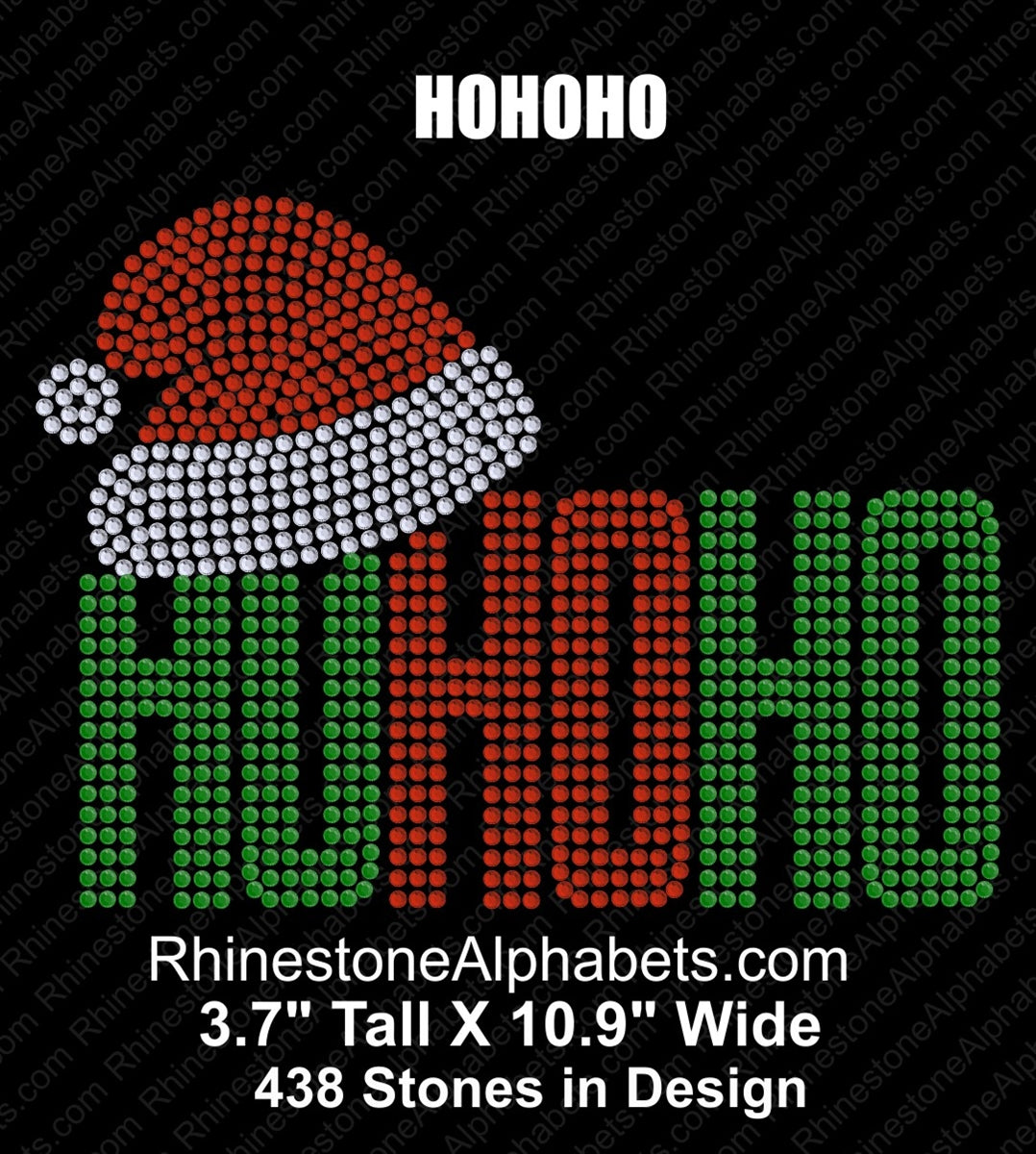 HO HO HO ,TTF Rhinestone Fonts & Rhinestone Designs