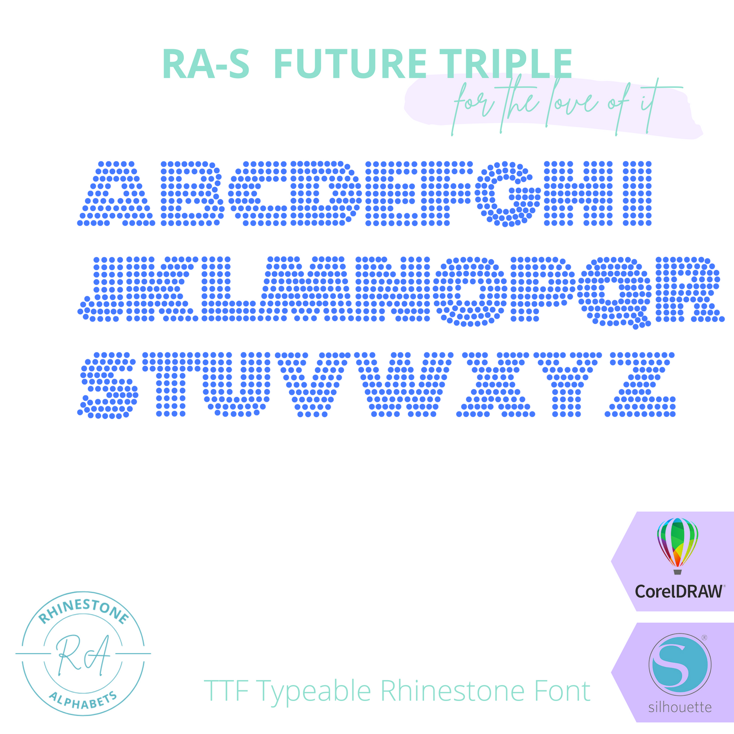 RA-S Future Triple - RhinestoneAlphabets