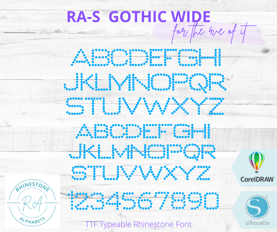 RA-S Gothic Wide - RhinestoneAlphabets