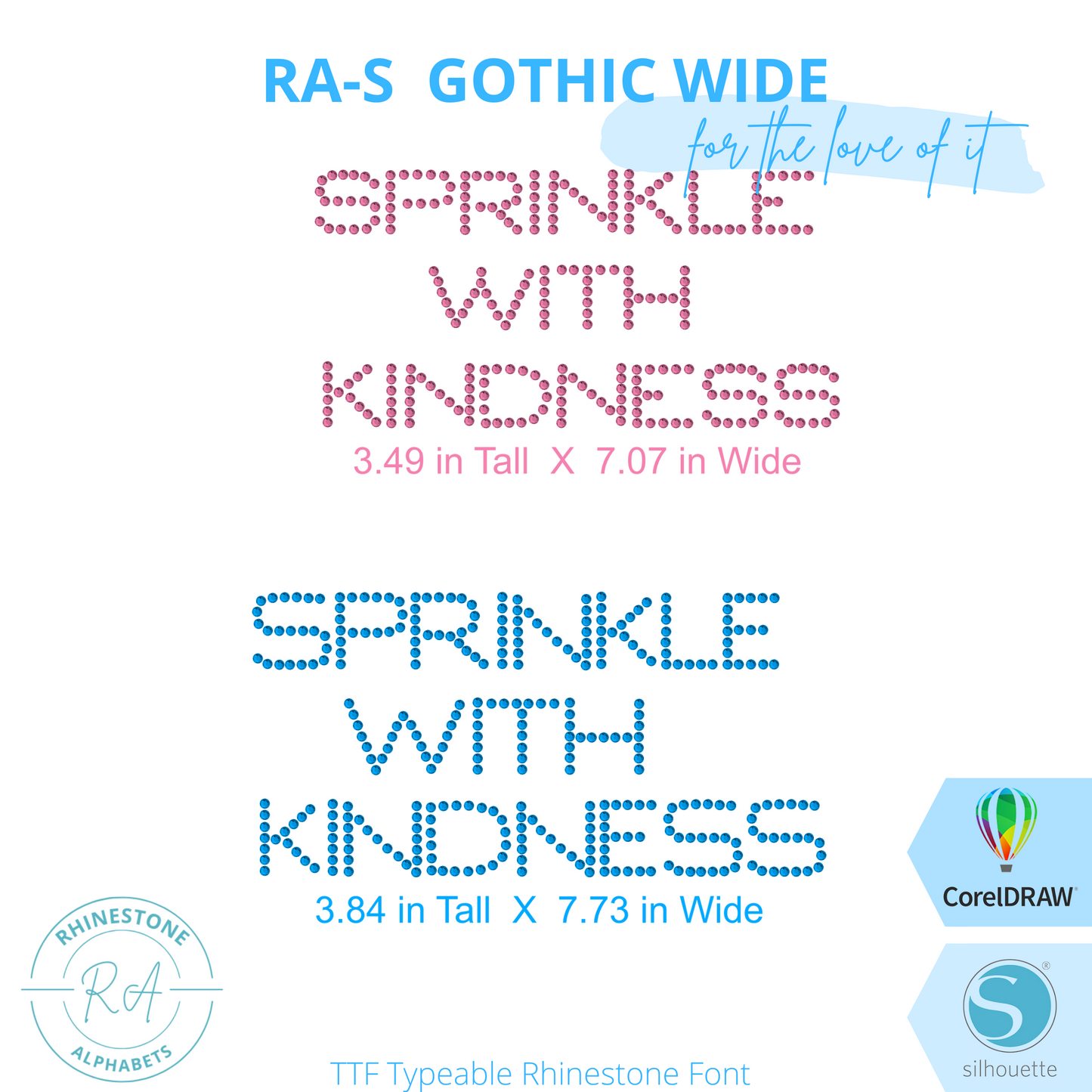 RA-S Gothic Wide - RhinestoneAlphabets