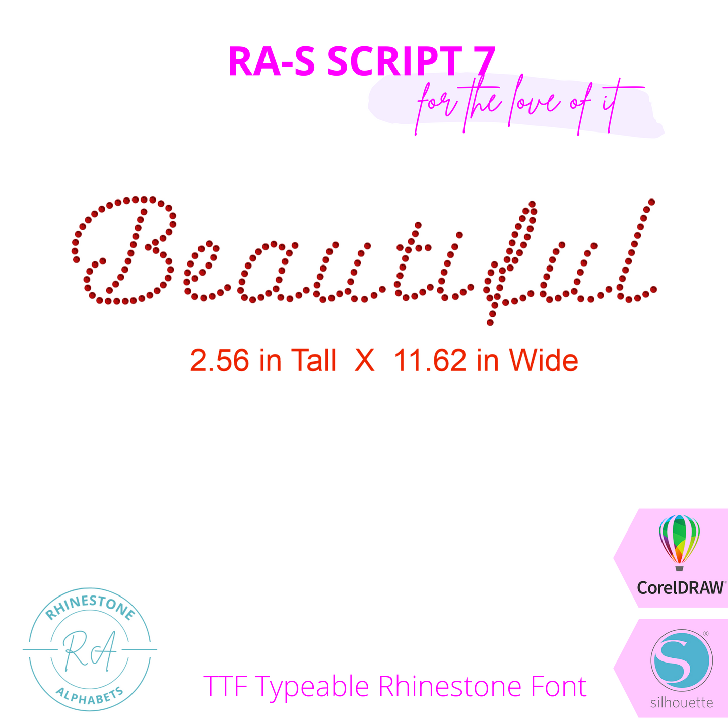 RA-S Script 7 - RhinestoneAlphabets