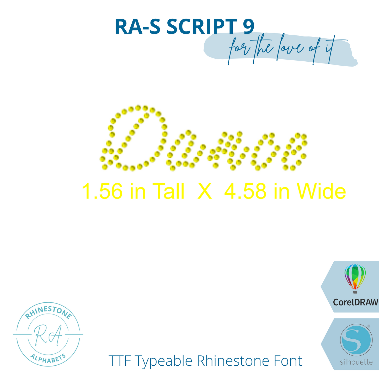 RA-S Script 9 - RhinestoneAlphabets