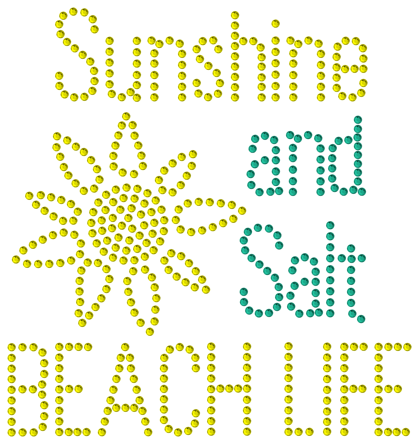 Cricut Design: Sunshine and Salt - RhinestoneAlphabets
