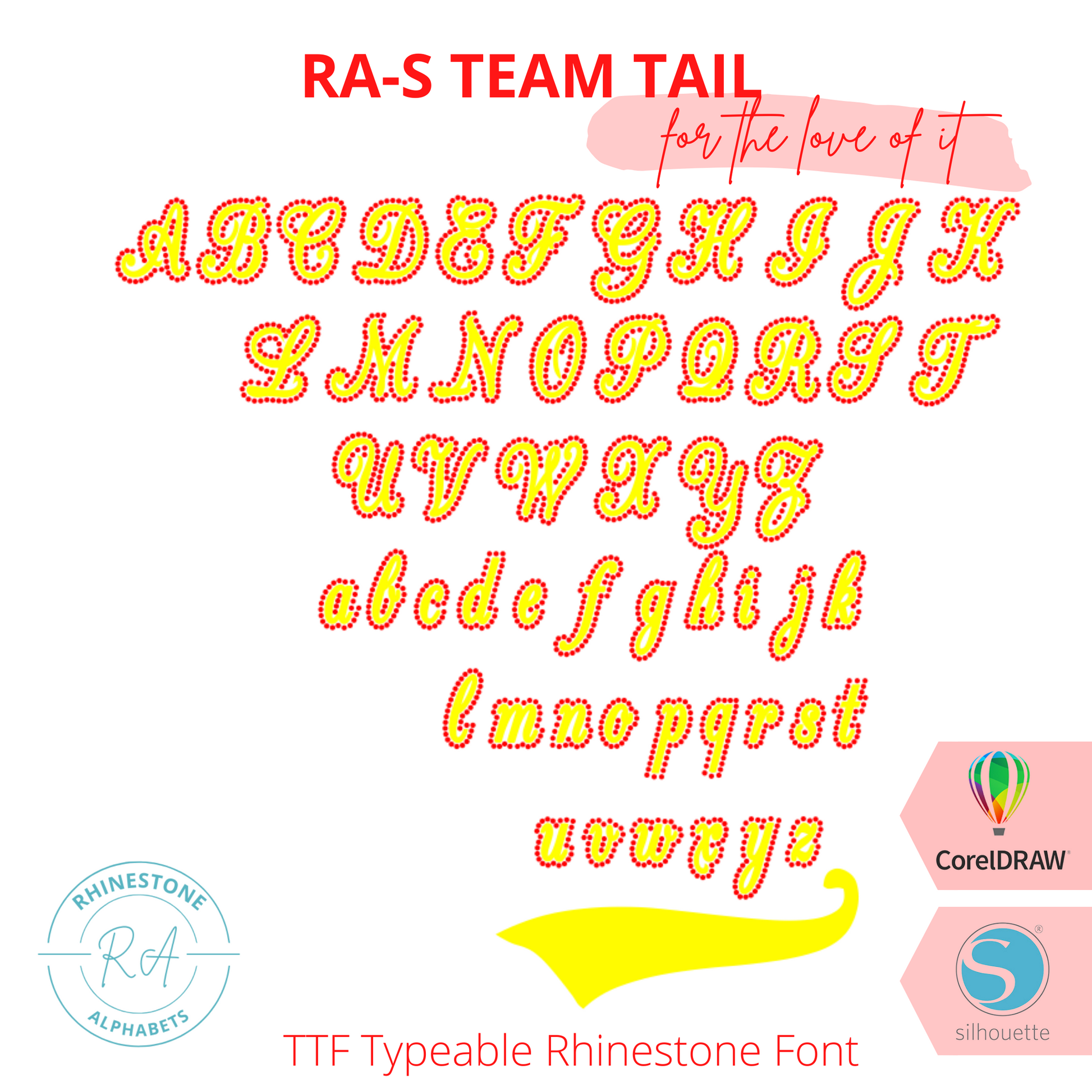 RA-S Team Tail - RhinestoneAlphabets