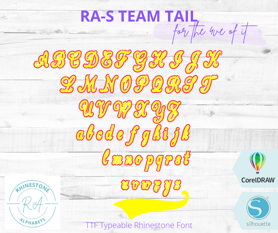 RA-S Team Tail - RhinestoneAlphabets