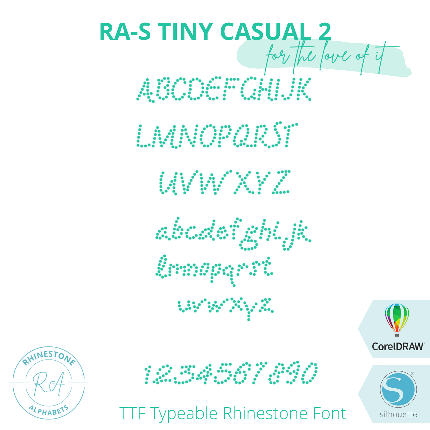 RA-S TIny Casual 2 - RhinestoneAlphabets