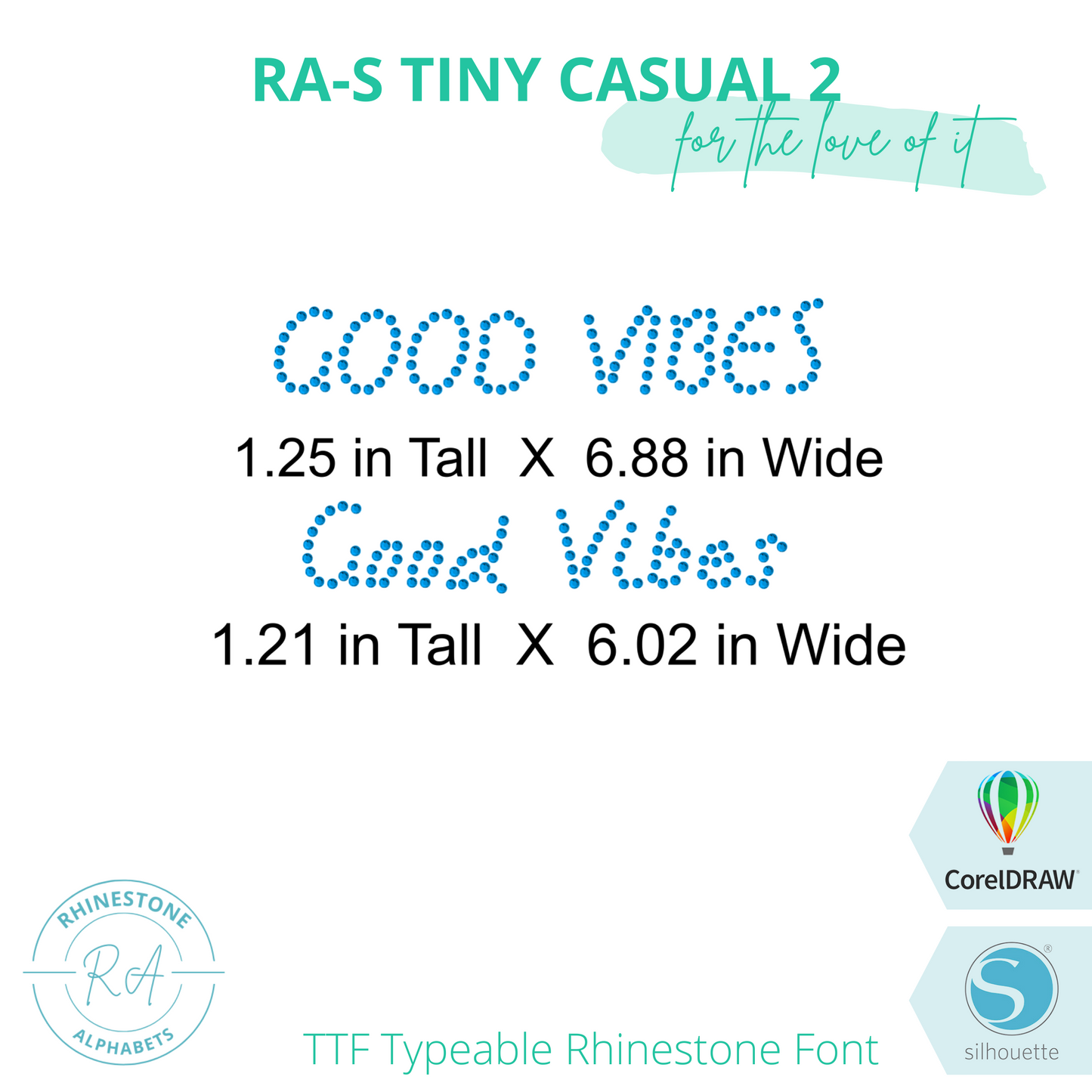 RA-S TIny Casual 2 - RhinestoneAlphabets