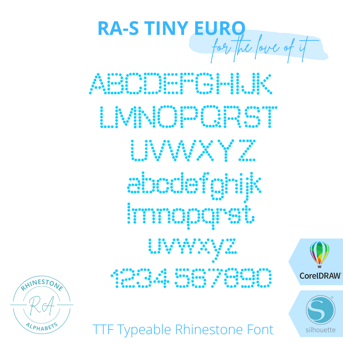 RA-S Tiny Euro - RhinestoneAlphabets