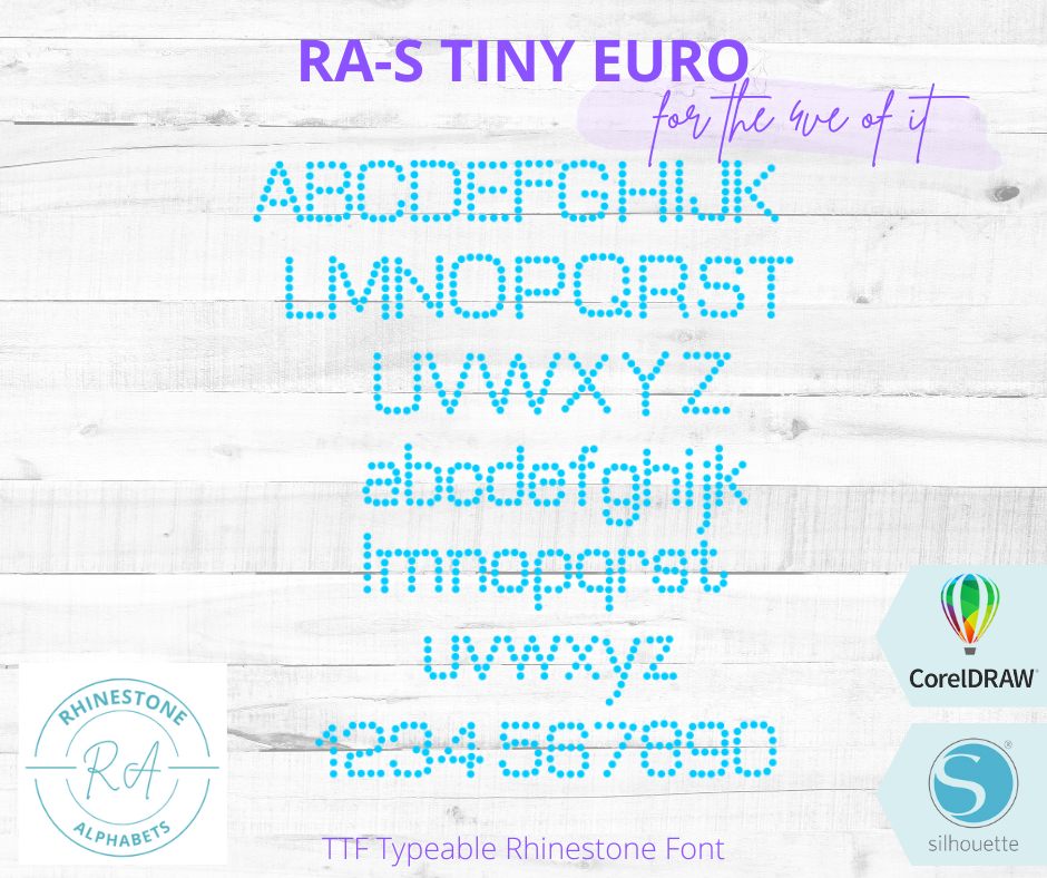 RA-S Tiny Euro - RhinestoneAlphabets