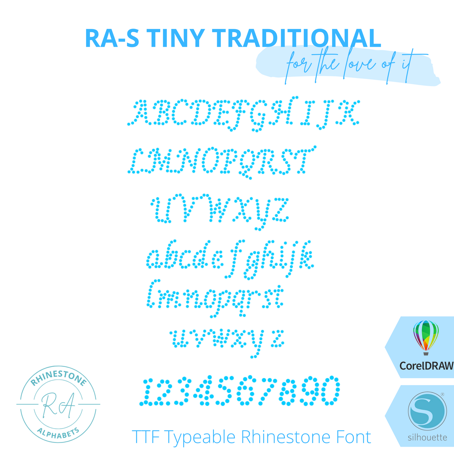 RA-S Tiny Traditional - RhinestoneAlphabets