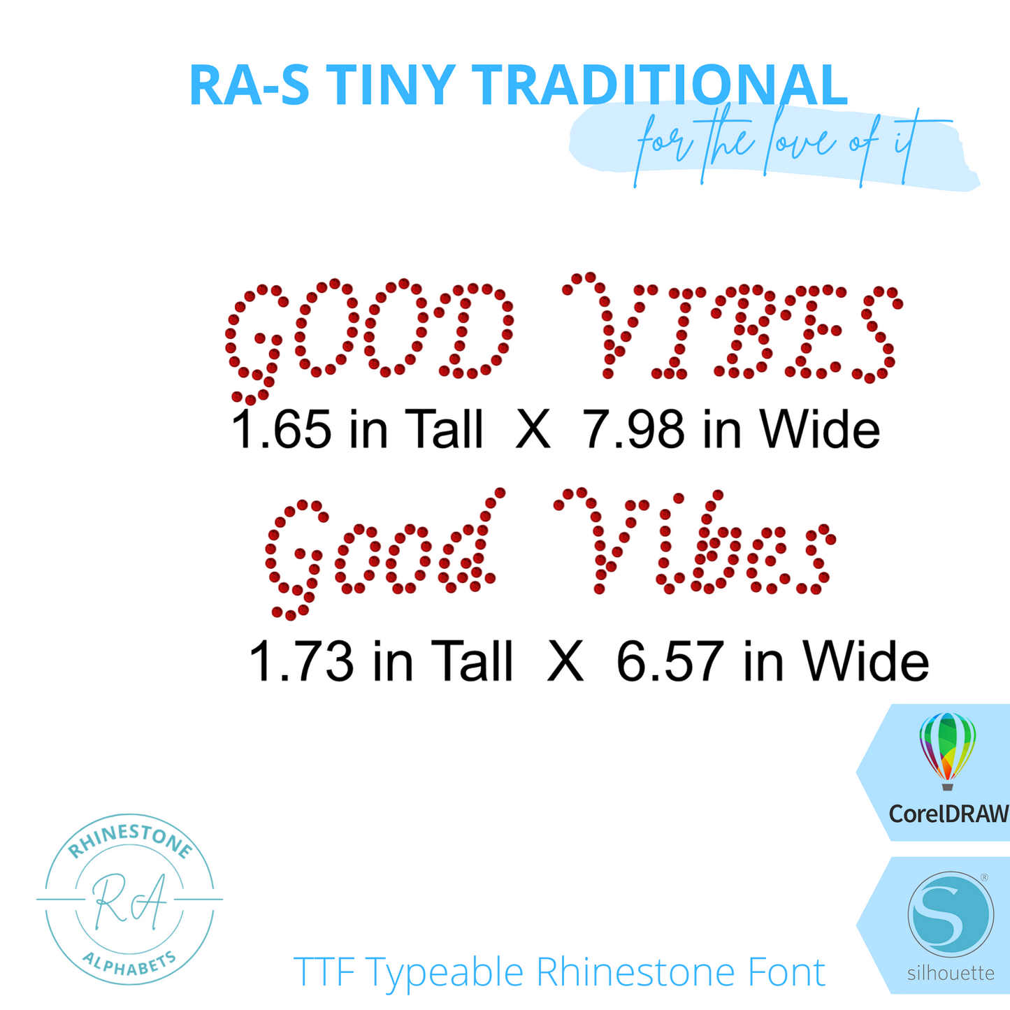RA-S Tiny Traditional - RhinestoneAlphabets