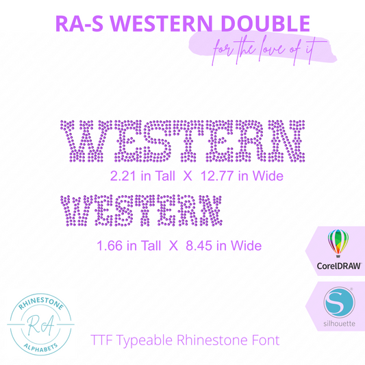 RA-S Western Double - RhinestoneAlphabets