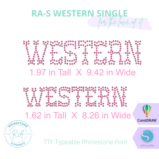 RA-S Western Single - RhinestoneAlphabets