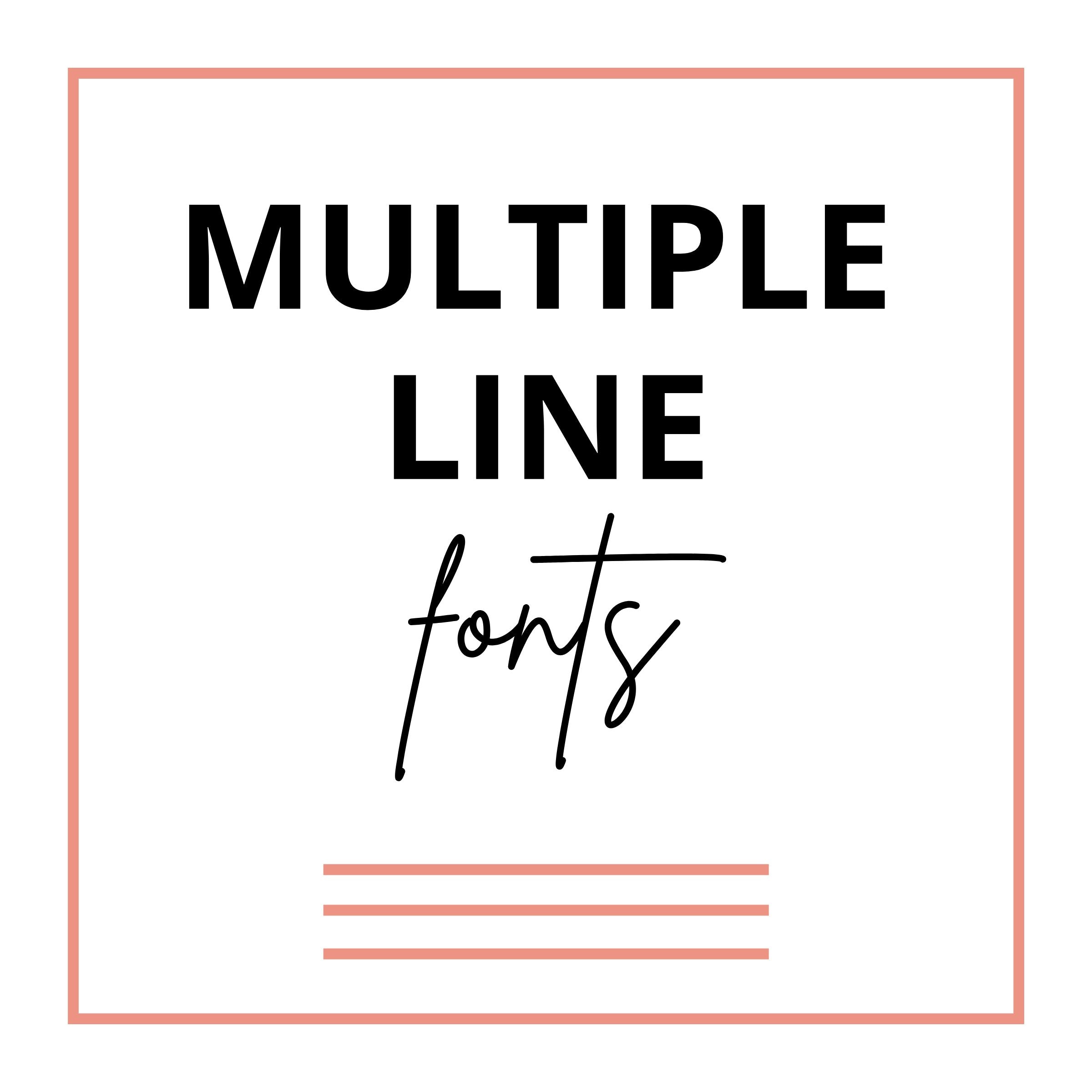 multiple line fonts – RhinestoneAlphabets