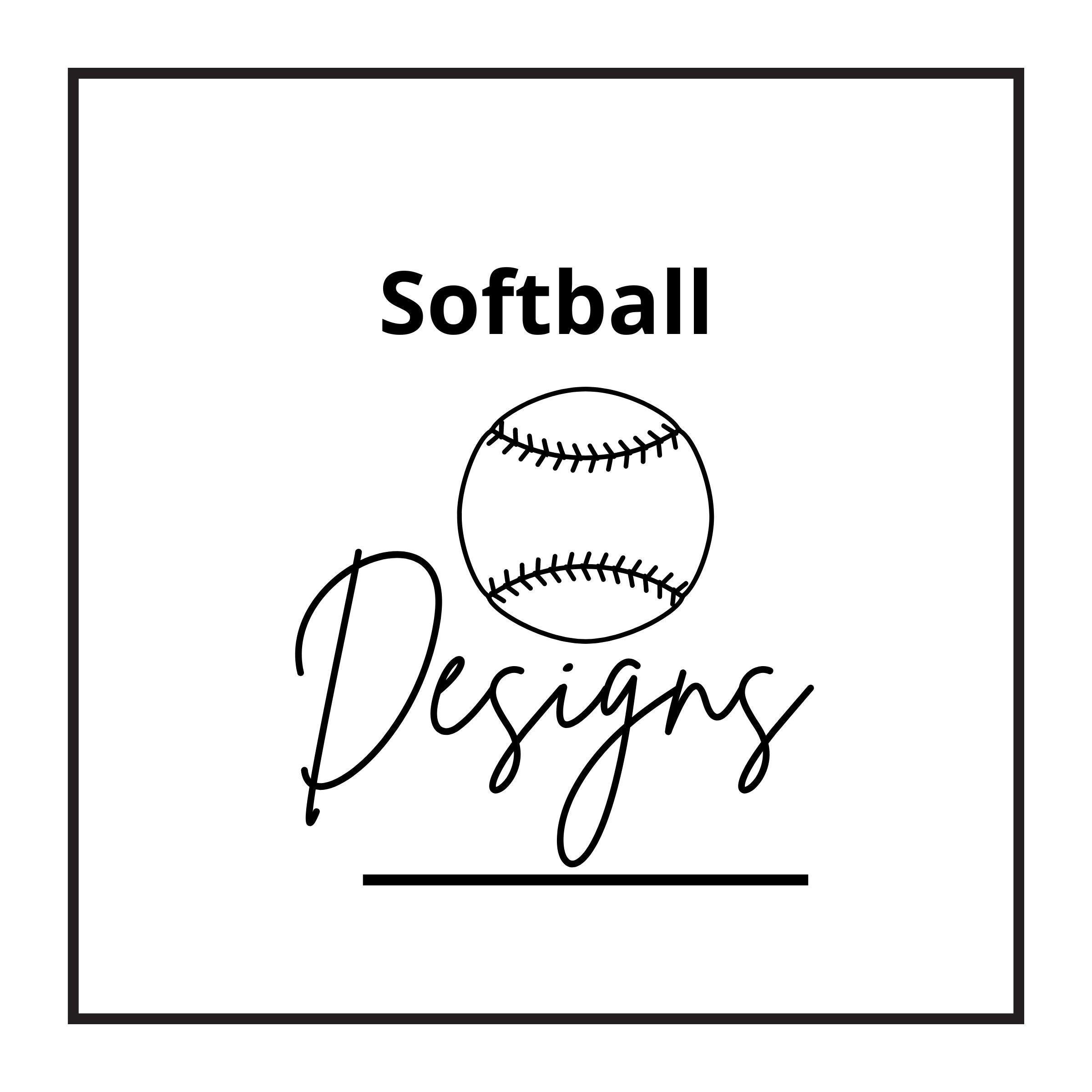 Softball Designs – RhinestoneAlphabets