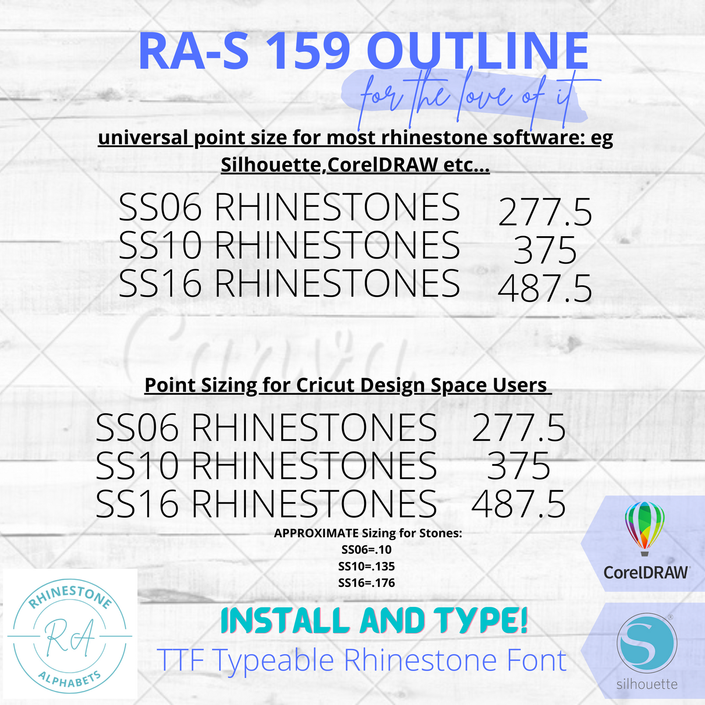 RA-S 159 Cursive Outline