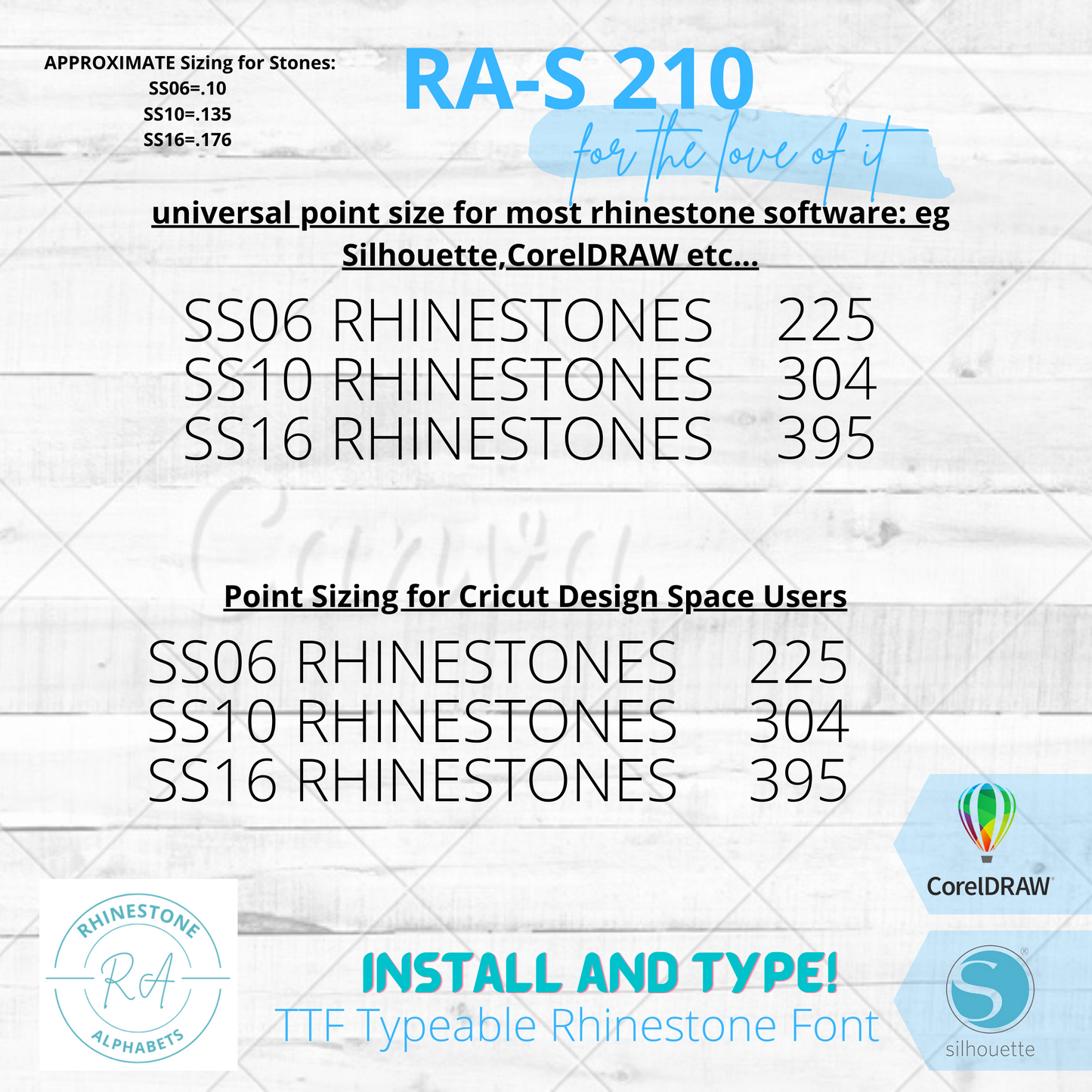 RA-S 210  Cursive Font
