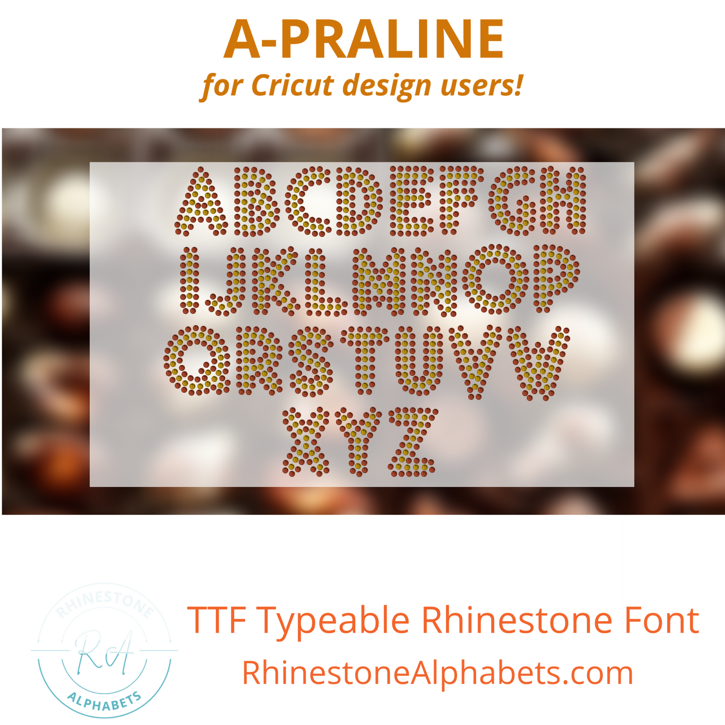 A-Praline :  Cricut Sized Font with two colors TTF/OTF