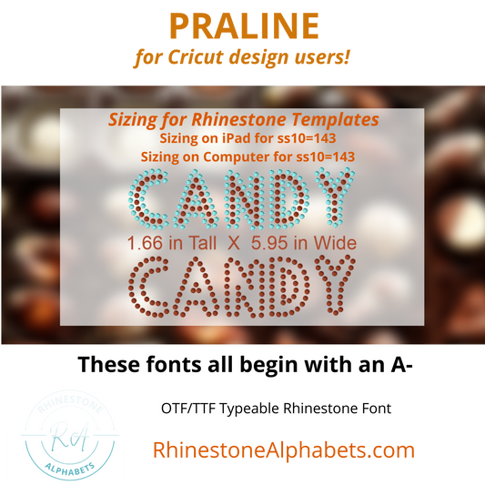 A-Praline :  Cricut Sized Font with two colors TTF/OTF