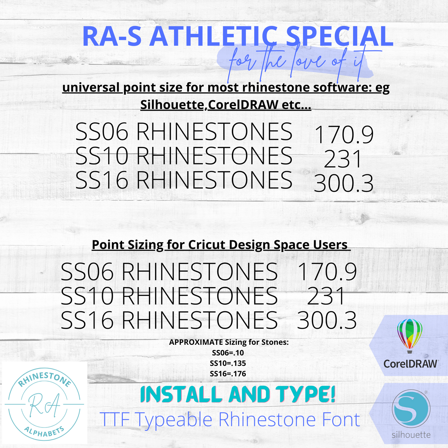 RA-S Athletic Special Combo  TTF Rhinestone Font