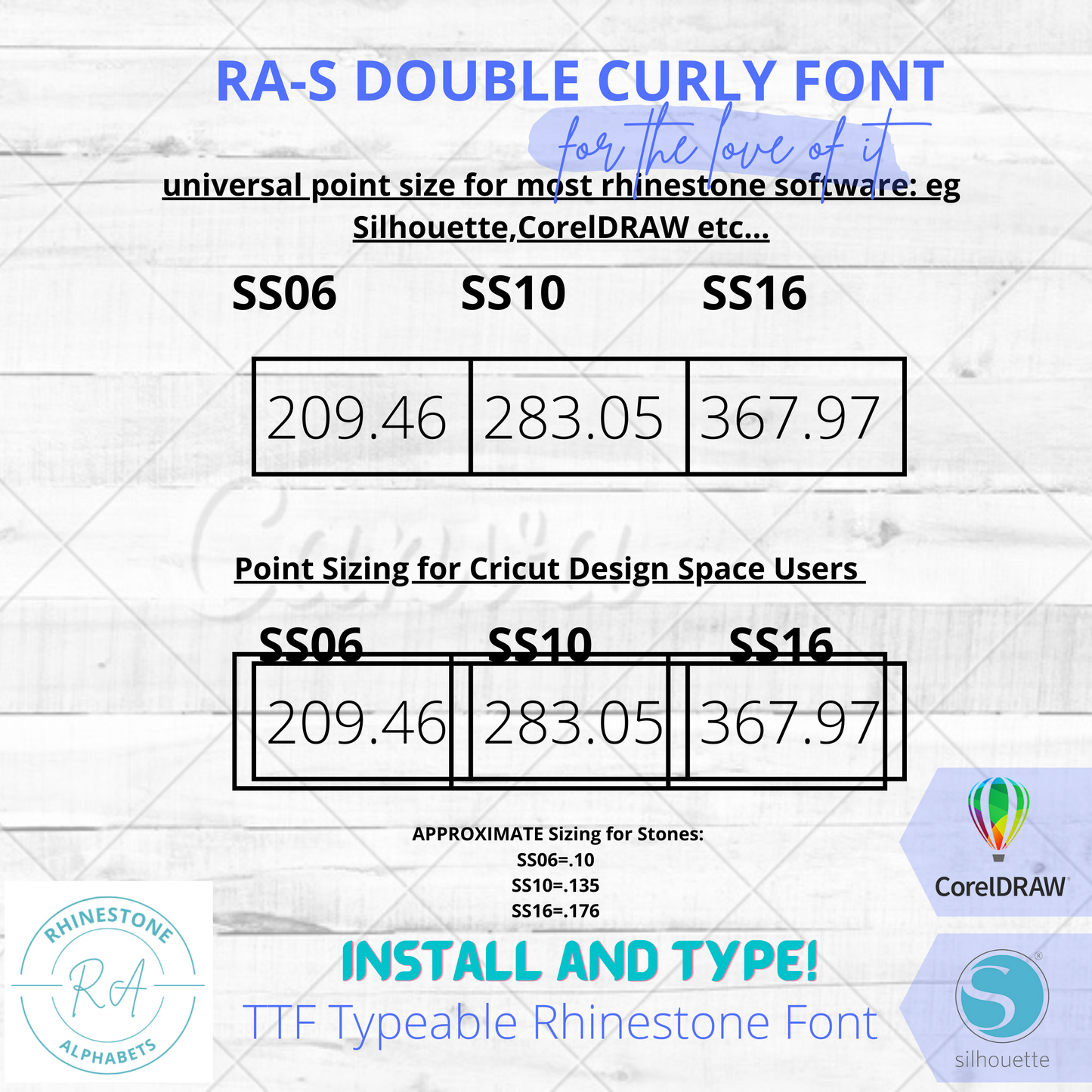 RA-S Double Curly Font
