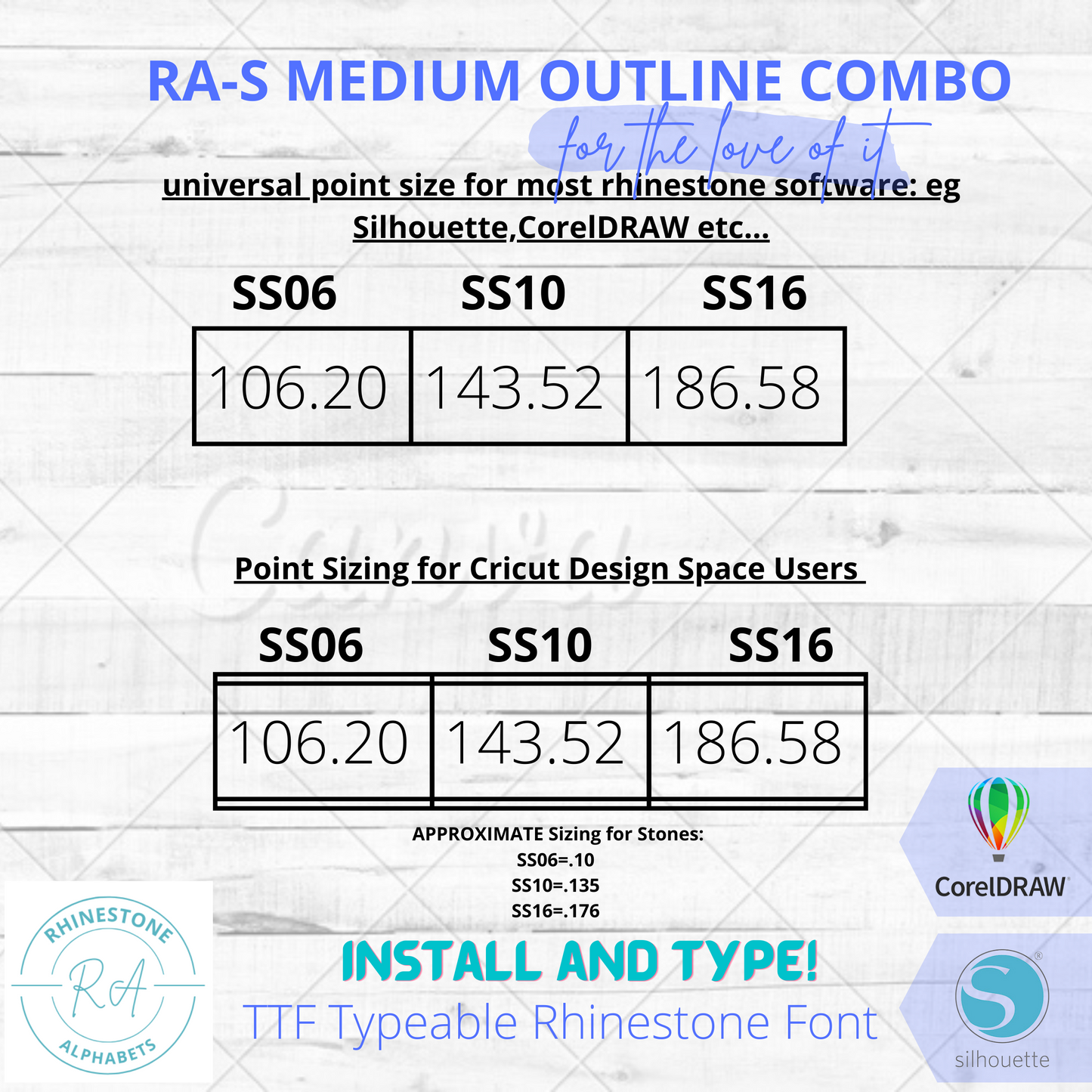 RA-S Medium Outline Combo  TTF Combo Font