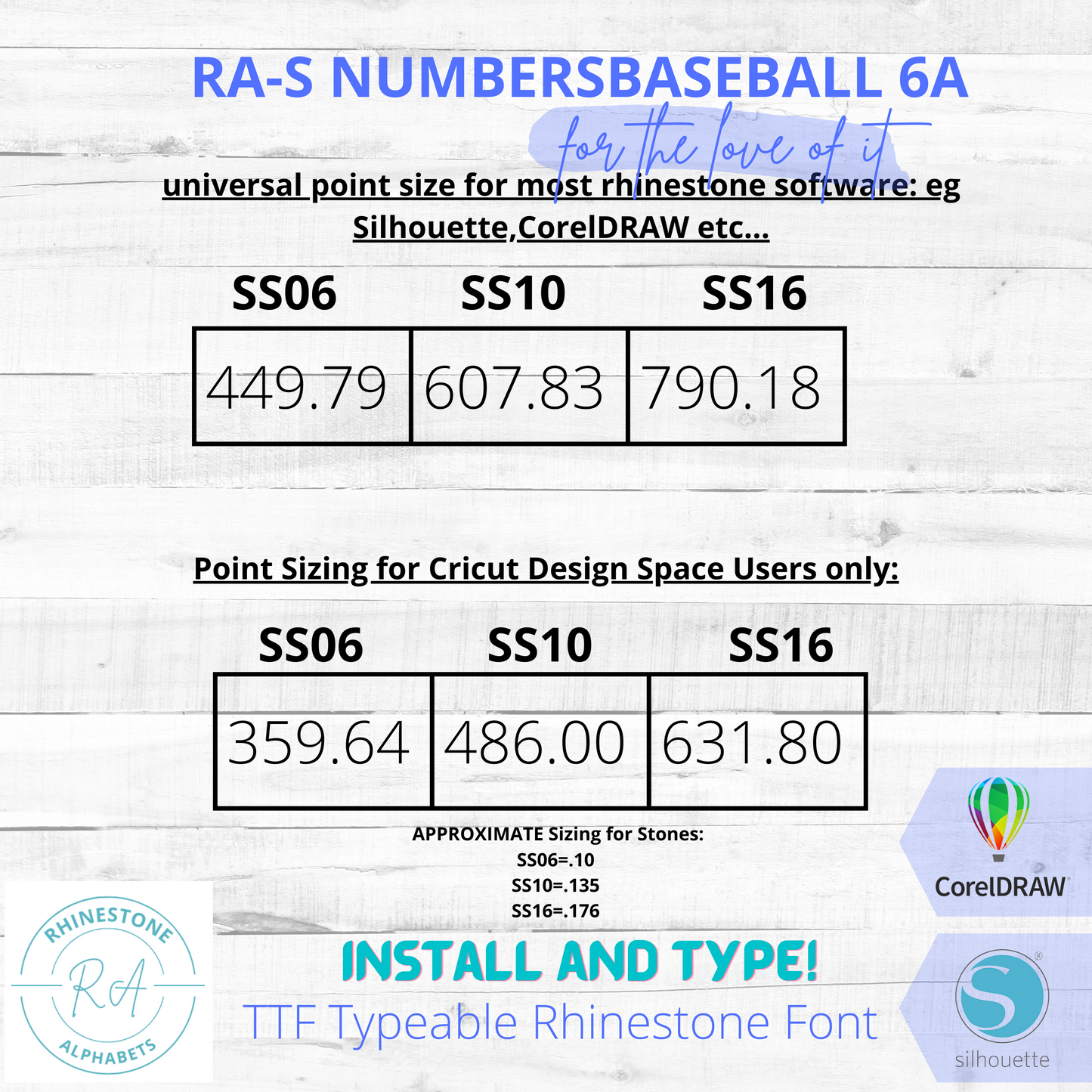 RA-S Numbers Baseball 6A