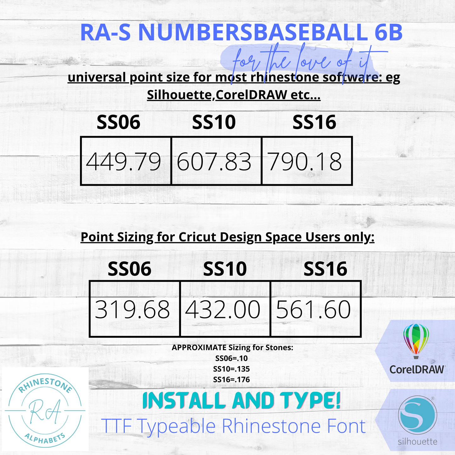 RA-S Numbersd Baseball 6B