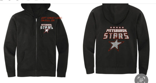 2 black full zip hoodies
