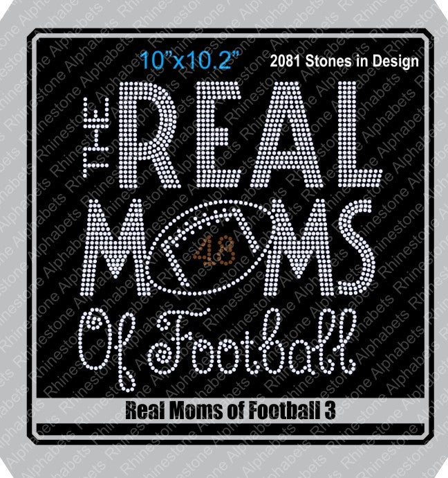 Real Moms of Football 3 ,TTF Rhinestone Fonts & Rhinestone Designs
