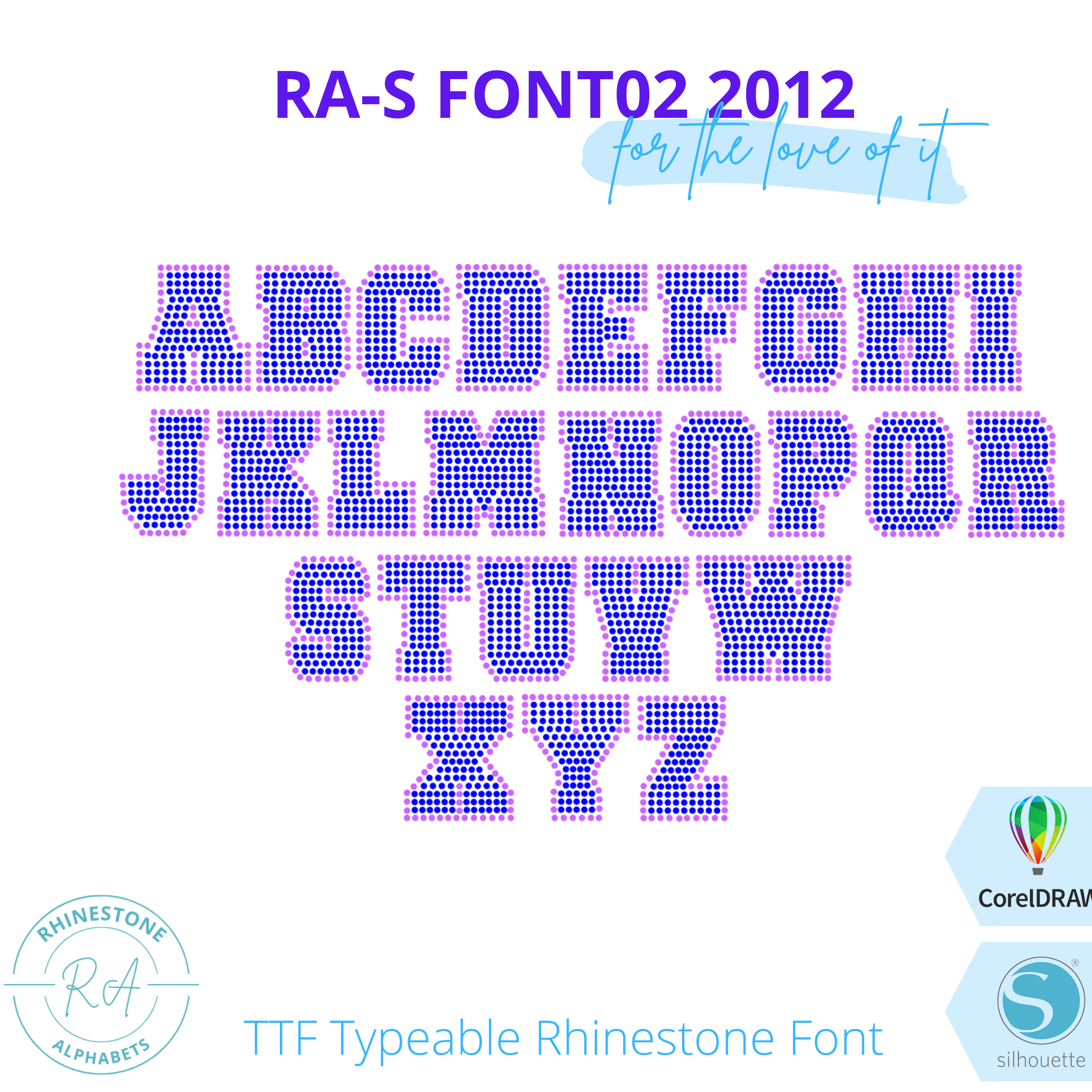 12ss Rhinestone Font RA FONT02 2012 TTF Rhinestone Font – RhinestoneAlphabets