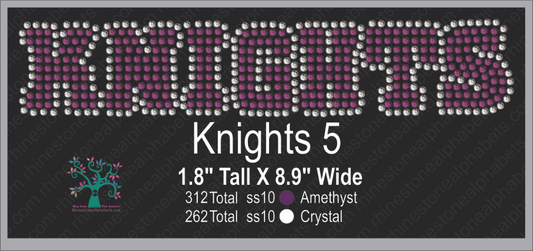 Knights 5 ,TTF Rhinestone Fonts & Rhinestone Designs