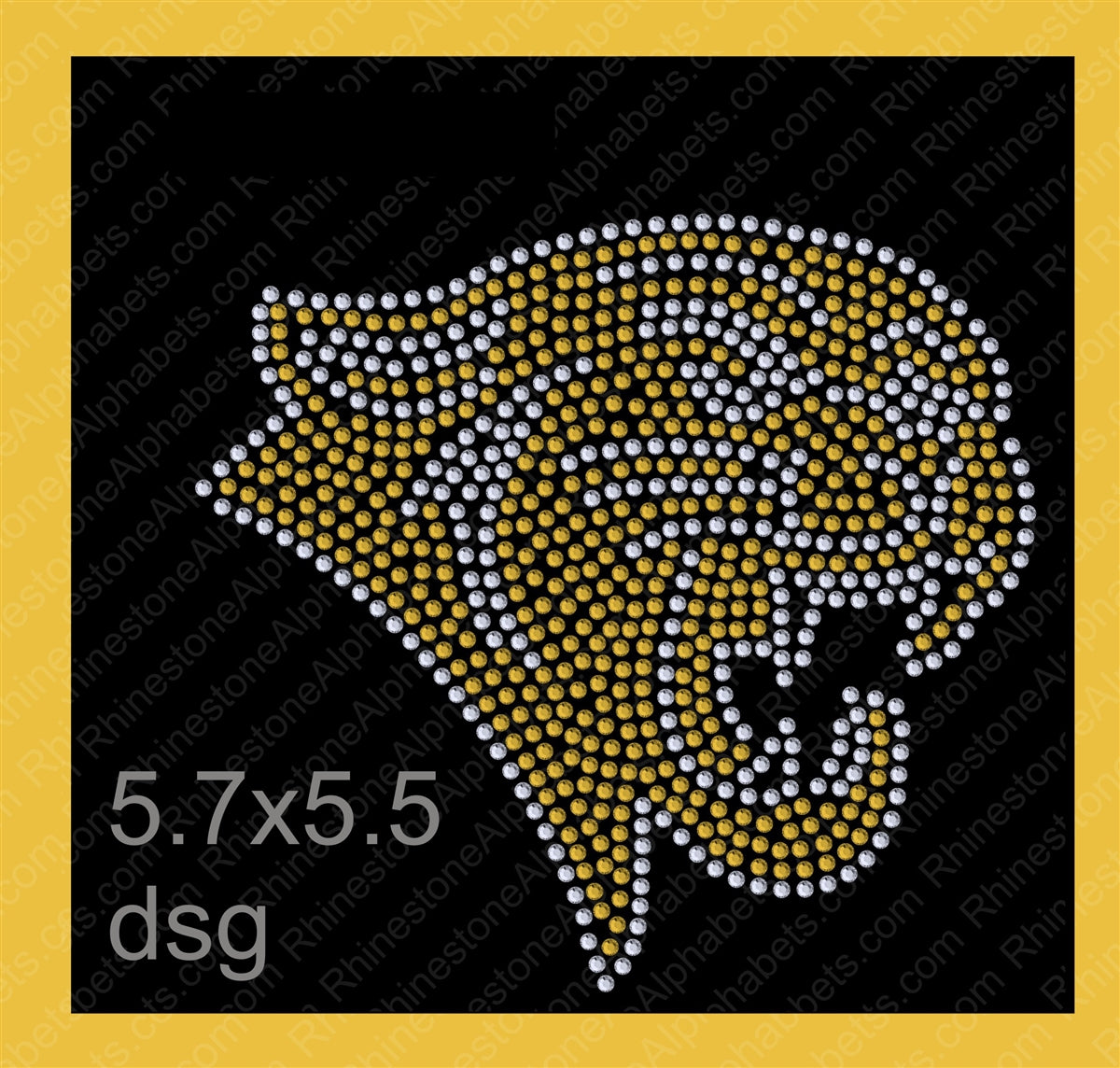 Panther Mascot for .dsg file ,TTF Rhinestone Fonts & Rhinestone Designs