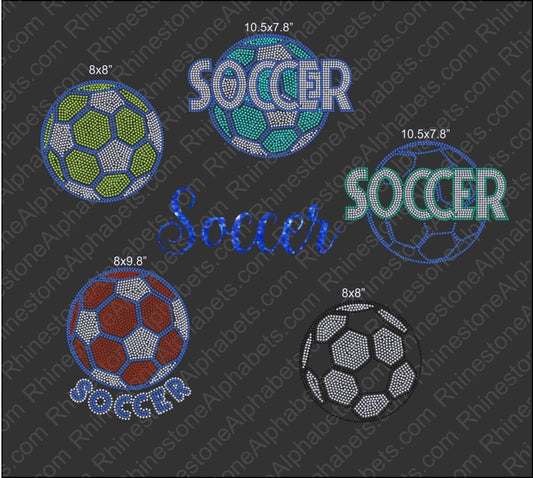 SoccerDesign 3 ,TTF Rhinestone Fonts & Rhinestone Designs