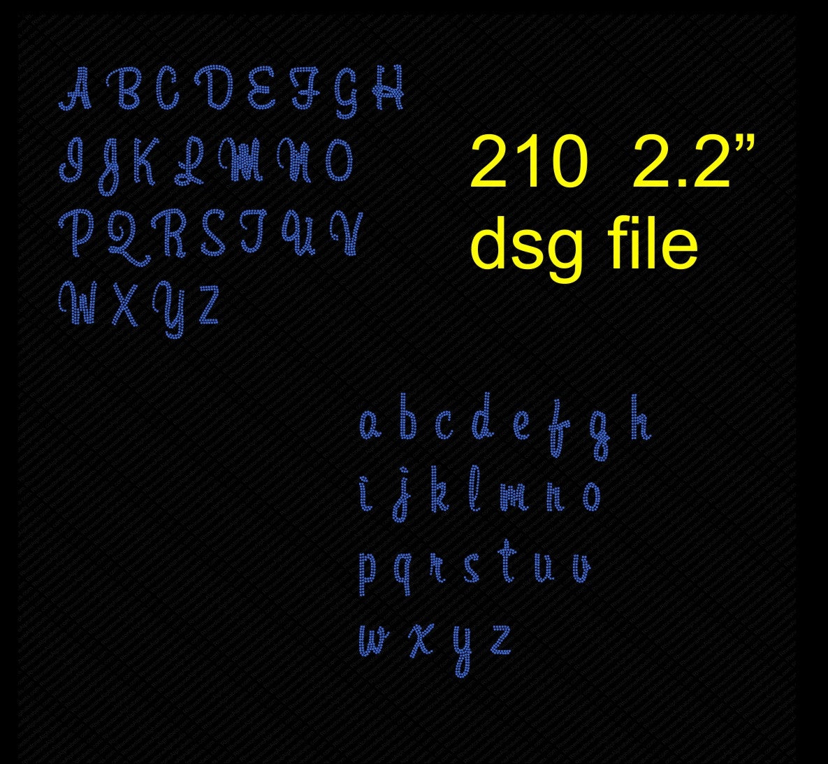 210 dsg file ,TTF Rhinestone Fonts & Rhinestone Designs