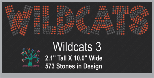 Wildcats Word 3 Rhinestone TTF  Alphabets and Rhinestone Designs