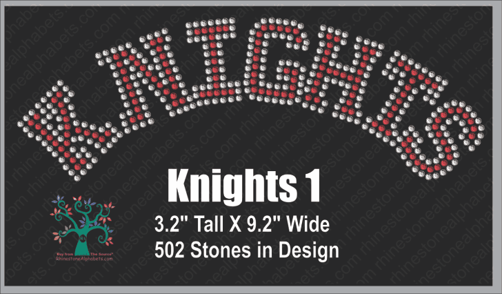 Knights 1 ,TTF Rhinestone Fonts & Rhinestone Designs