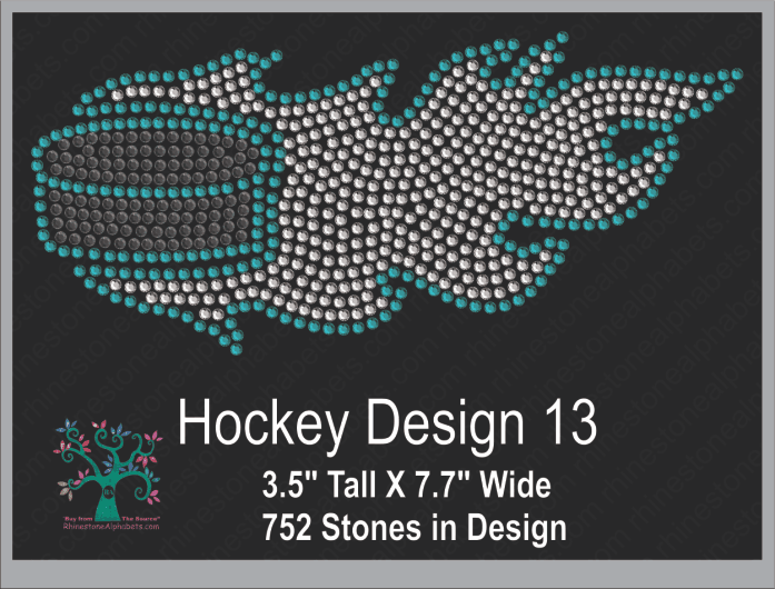 Hockey Design 13 ,TTF Rhinestone Fonts & Rhinestone Designs