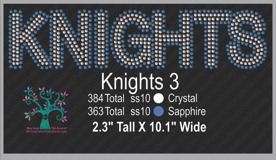 Knights 3 ,TTF Rhinestone Fonts & Rhinestone Designs