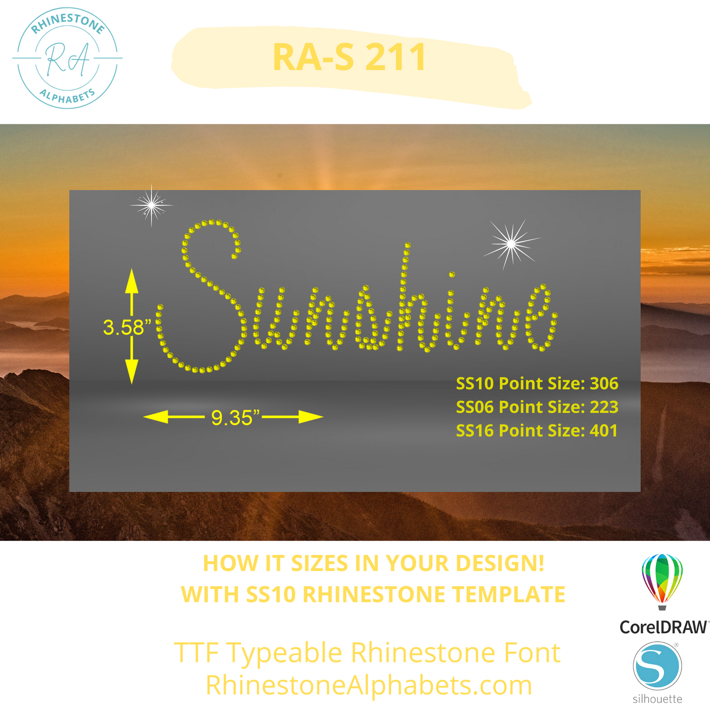 RA-S 211 - RhinestoneAlphabets