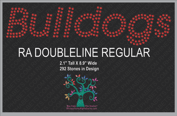 RA DoubleLine Regular ,TTF Rhinestone Fonts & Rhinestone Designs